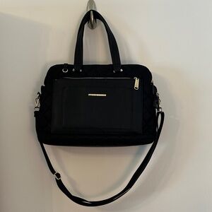 Steve Madden Black Quilted Laptop Bag